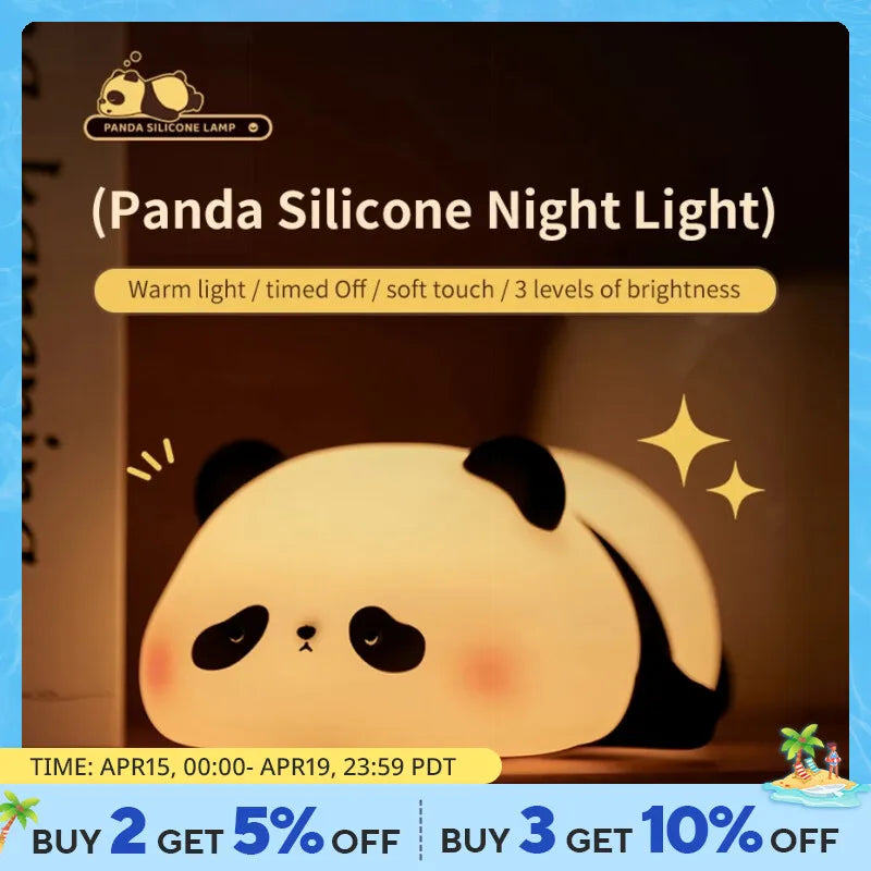 Cute LED Touch Sensor Cartoon Bedside Lamp